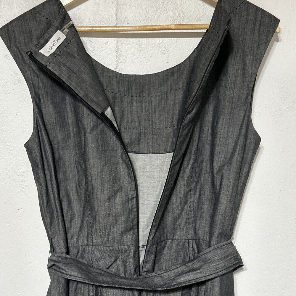 Calvin Klein Gray Womens Dress Sz. 10 Casual Flared Business Work - Picture 6 of 13